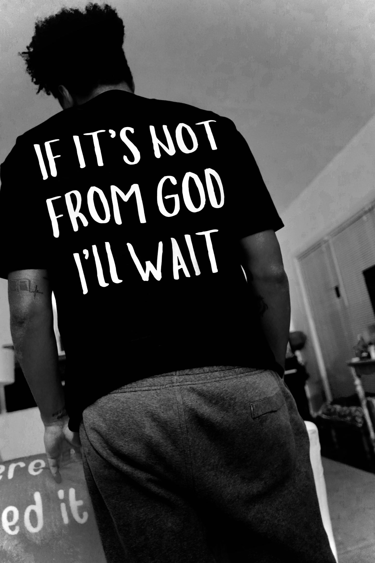 "FROM GOD" BLACK TEE