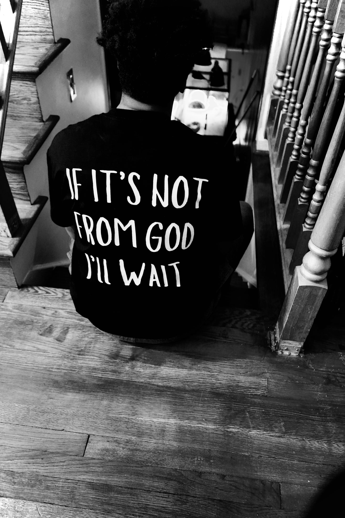 "FROM GOD" BLACK TEE